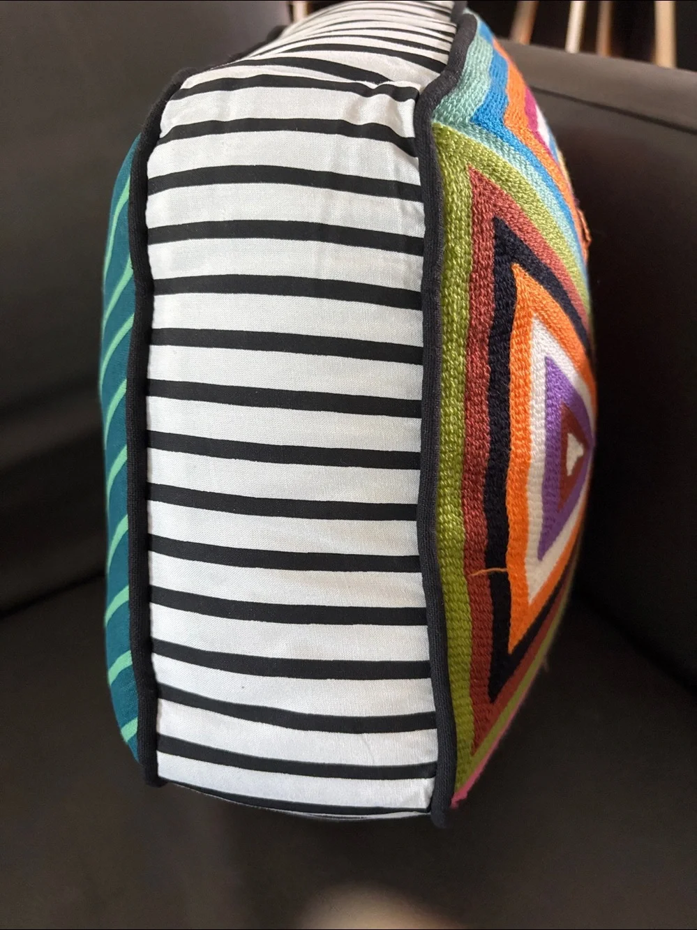 Jonathan Adler Multicolor Geometric Triangle Accent Pillow - Home Accents